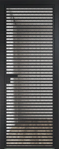 Алюминиевая дверь Profil Doors 12 AG Черный матовый Ромб черный