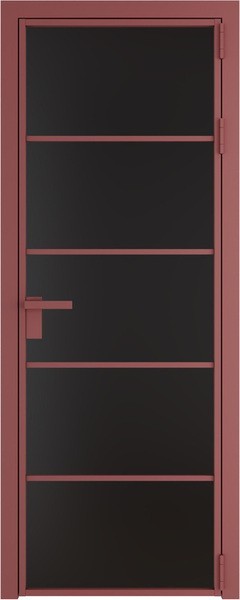 Алюминиевая дверь Profil Doors 14 AG Красный антрацит Монохром черный
