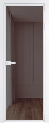 Алюминиевая дверь Profil Doors 1AX Вайт Золотистая бронза