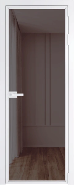 Алюминиевая дверь Profil Doors 1AX Вайт Золотистая бронза