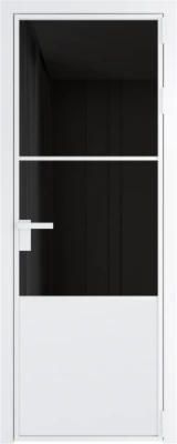 Алюминиевая дверь Profil Doors 20 AG Вайт Черное тонированное