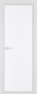 Алюминиевая дверь Profil Doors 1AV Вайт Монохром белый просветленный