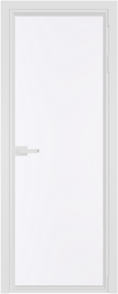 Алюминиевая дверь Profil Doors 1AV Вайт Монохром белый просветленный