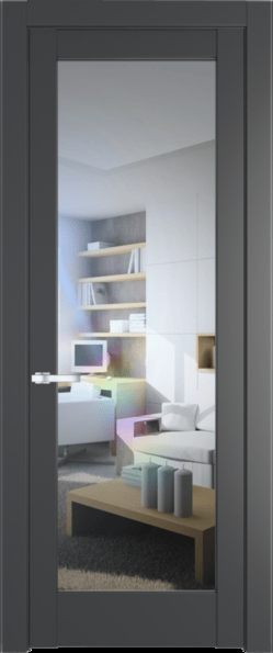 Межкомнатная дверь Profil Doors 4.1.2 PD Графит (Pantone 425С) Прозрачное