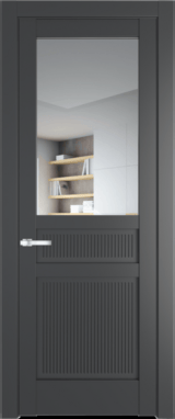 Межкомнатная дверь Profil Doors 2.3.2 PM Прозрачное Графит (Pantone 425С)