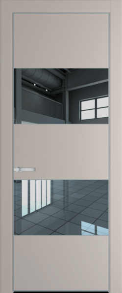 Межкомнатная дверь Profil Doors 22 PA Серебро Зеркало Сэнд