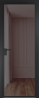 Алюминиевая дверь Profil Doors 1 AG Черный матовый Золотистая бронза