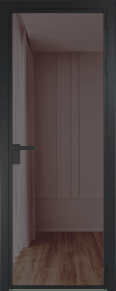 Алюминиевая дверь Profil Doors 1 AG Черный матовый Золотистая бронза