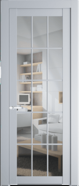 Межкомнатная дверь Profil Doors 1.1.2 (p.15) Прозрачное Лайт Грей (RAL 870-01)