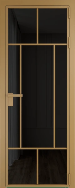 Алюминиевая дверь Profil Doors 10 AG Золото Черное тонированное