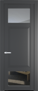 Межкомнатная дверь Profil Doors 1.3.4 PD Прозрачное Графит (Pantone 425С)