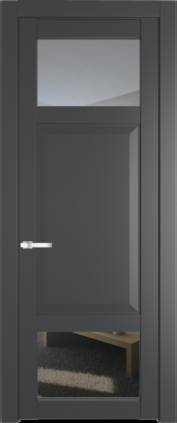 Межкомнатная дверь Profil Doors 1.3.4 PD Прозрачное Графит (Pantone 425С)
