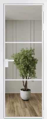 Алюминиевая дверь Profil Doors 13 AG Вайт Зеркало