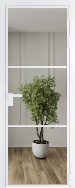 Алюминиевая дверь Profil Doors 13 AG Вайт Зеркало