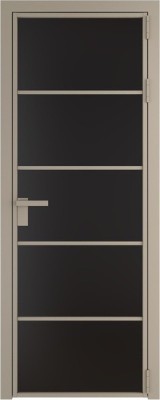 Алюминиевая дверь Profil Doors 14 AG Никель матовый Монохром черный