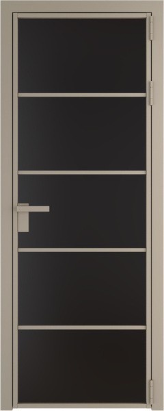 Алюминиевая дверь Profil Doors 14 AG Никель матовый Монохром черный