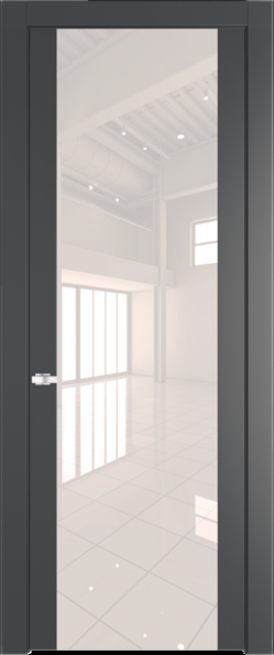 Межкомнатная дверь Profil Doors 1.7 P Lacobel Перламутровый лак Графит (Pantone 425С)