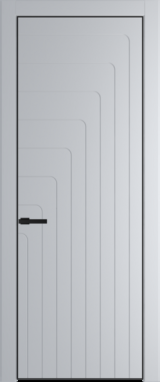 Межкомнатная дверь Profil Doors 10 PE Лайт Грей (RAL 870-01) Черный матовый RAL9005