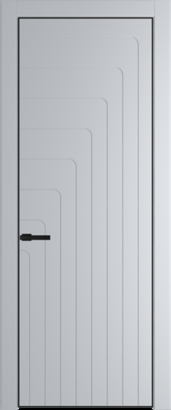 Межкомнатная дверь Profil Doors 10 PE Лайт Грей (RAL 870-01) Черный матовый RAL9005