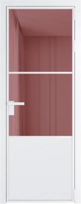 Алюминиевая дверь Profil Doors 20 AG Вайт Розовое шпион