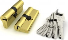 Цилиндровый механизм Fuaro (Фуаро) R600/90 mm (40+10+40) PB латунь 5 кл.
