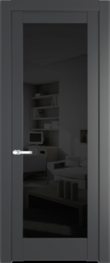 Межкомнатная дверь Profil Doors 4.1.2 PD Графит (Pantone 425С) Черное тонированное