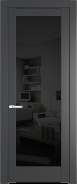 Межкомнатная дверь Profil Doors 4.1.2 PD Графит (Pantone 425С) Черное тонированное