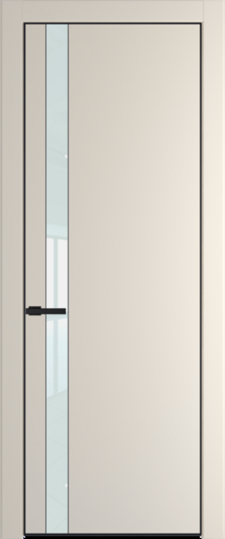 Межкомнатная дверь Profil Doors Orange 18 PE.O Белый лак Кремовая Магнолия (RAL 120-04) Черный матовый RAL9005