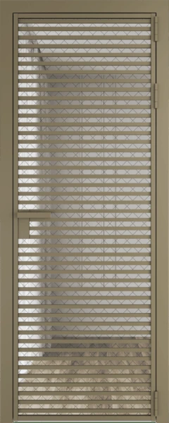 Алюминиевая дверь Profil Doors 12 AG Шампань Ромб черный