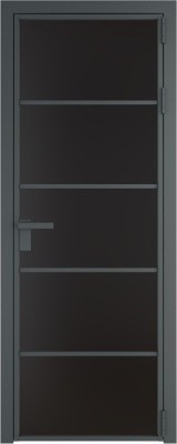 Алюминиевая дверь Profil Doors 14 AG Серая ночь Монохром черный