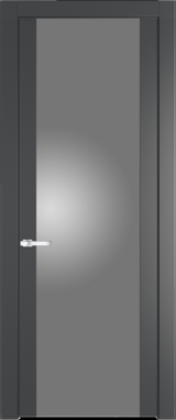 Межкомнатная дверь Profil Doors 1.7 P Lacobel Серебряный лак Графит (Pantone 425С)
