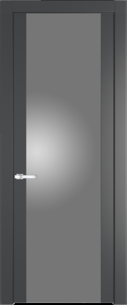 Межкомнатная дверь Profil Doors 1.7 P Lacobel Серебряный лак Графит (Pantone 425С)
