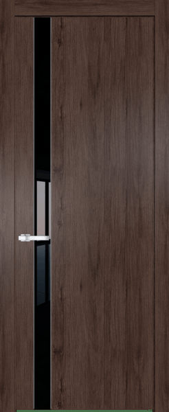 Межкомнатная дверь Profil Doors 18 NW Lacobel Черный лак Дуб Тобакко