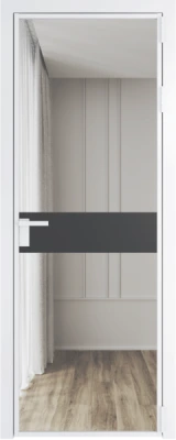 Алюминиевая дверь Profil Doors 6 AG Вайт Прозрачное Каштан темный