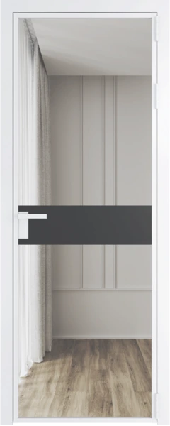 Алюминиевая дверь Profil Doors 6 AG Вайт Прозрачное Каштан темный