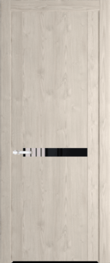 Межкомнатная дверь Profil Doors 1.4 N Lacobel Черный лак Каштан светлый