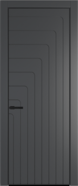 Межкомнатная дверь Profil Doors 10 PA Черный матовый RAL9005 Графит (Pantone 425С)