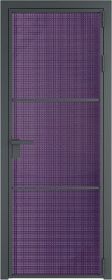 Алюминиевая дверь Profil Doors 13 AG Серая ночь Кризет Фиолетовый