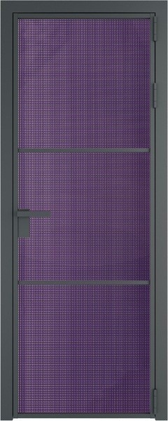Алюминиевая дверь Profil Doors 13 AG Серая ночь Кризет Фиолетовый
