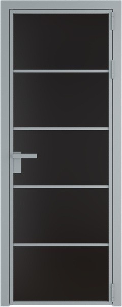 Алюминиевая дверь Profil Doors 14 AG Серебро Монохром черный
