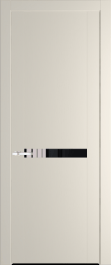 Межкомнатная дверь Profil Doors 1.4 P Lacobel Черный лак Кремовая Магнолия (RAL 120-04)