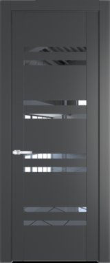 Межкомнатная дверь Profil Doors 1.6 P Прозрачное Графит (Pantone 425С)