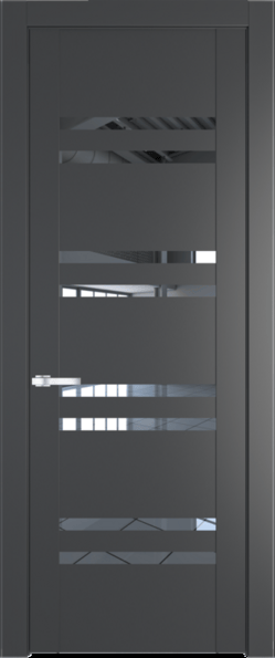 Межкомнатная дверь Profil Doors 1.6 P Прозрачное Графит (Pantone 425С)