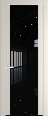 Межкомнатная дверь Profil Doors 1.7 P Черный лак Кремовая Магнолия (RAL 120-04)