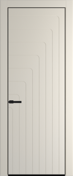Межкомнатная дверь Profil Doors 10 PE Кремовая Магнолия (RAL 120-04) Черный матовый RAL9005