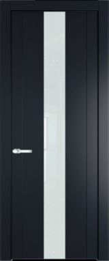 Межкомнатная дверь Profil Doors 1.9 P Lacobel Белый лак Нэви Блу (RAL 7016)