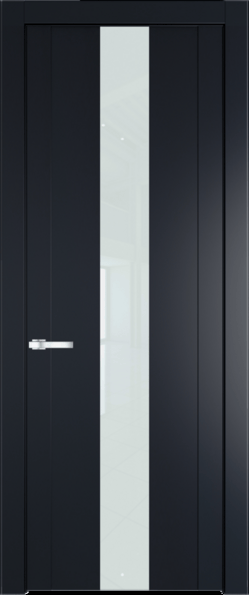 Межкомнатная дверь Profil Doors 1.9 P Lacobel Белый лак Нэви Блу (RAL 7016)