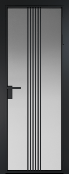 18AG Черный матовый RAL9005 стекло Матовое