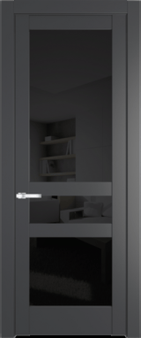 Межкомнатная дверь Profil Doors 4.5.2 PD Графит (Pantone 425С) Черное тонированное
