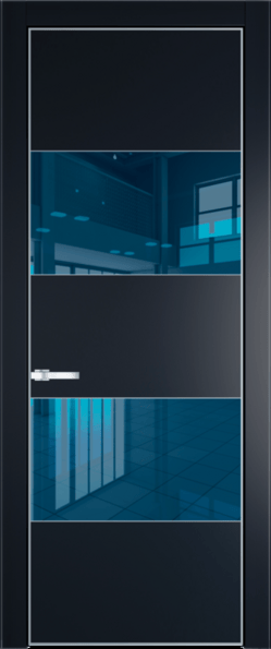 Межкомнатная дверь Profil Doors 22 PA Серебро Зеркало Blue Сэнд